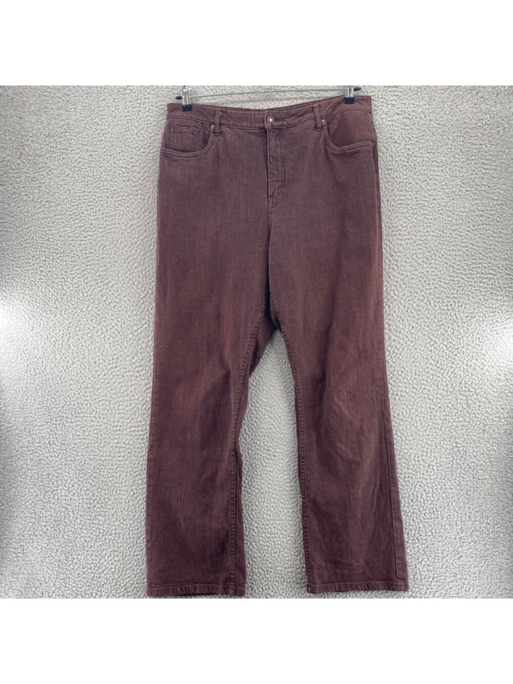 Coldwater Creek Jeans Womens 16 Brown Denim Cotton Blend Slimming Bootcut Pocket